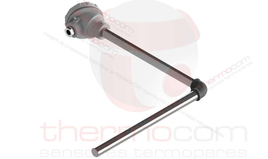 Termopar com Cabeçote e Tubo de Proteção - THCOM TC46