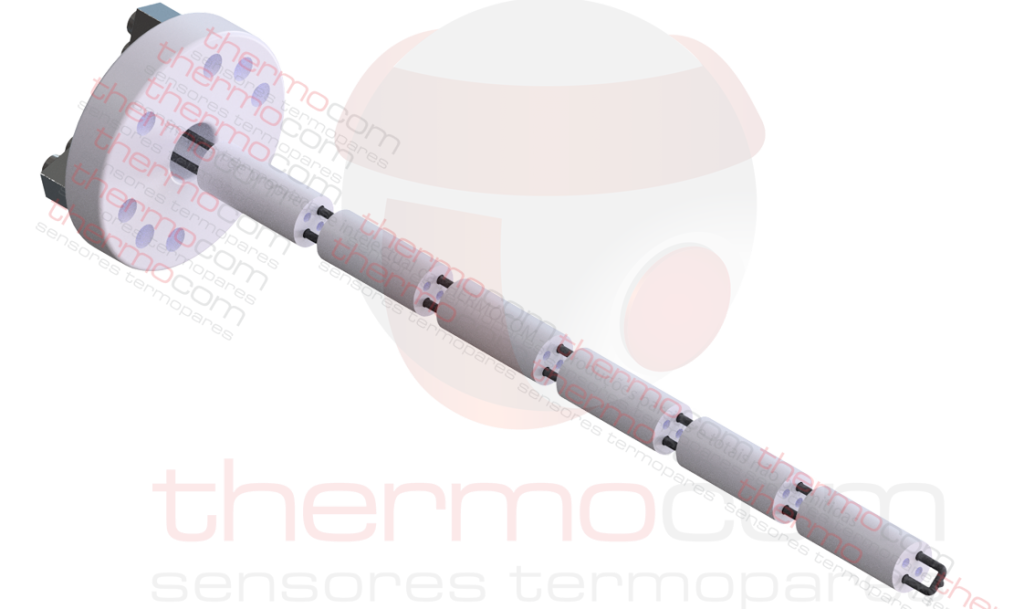 Termopar com Isoladores e Bloco de Ligação Cerâmico - THCOM TC52