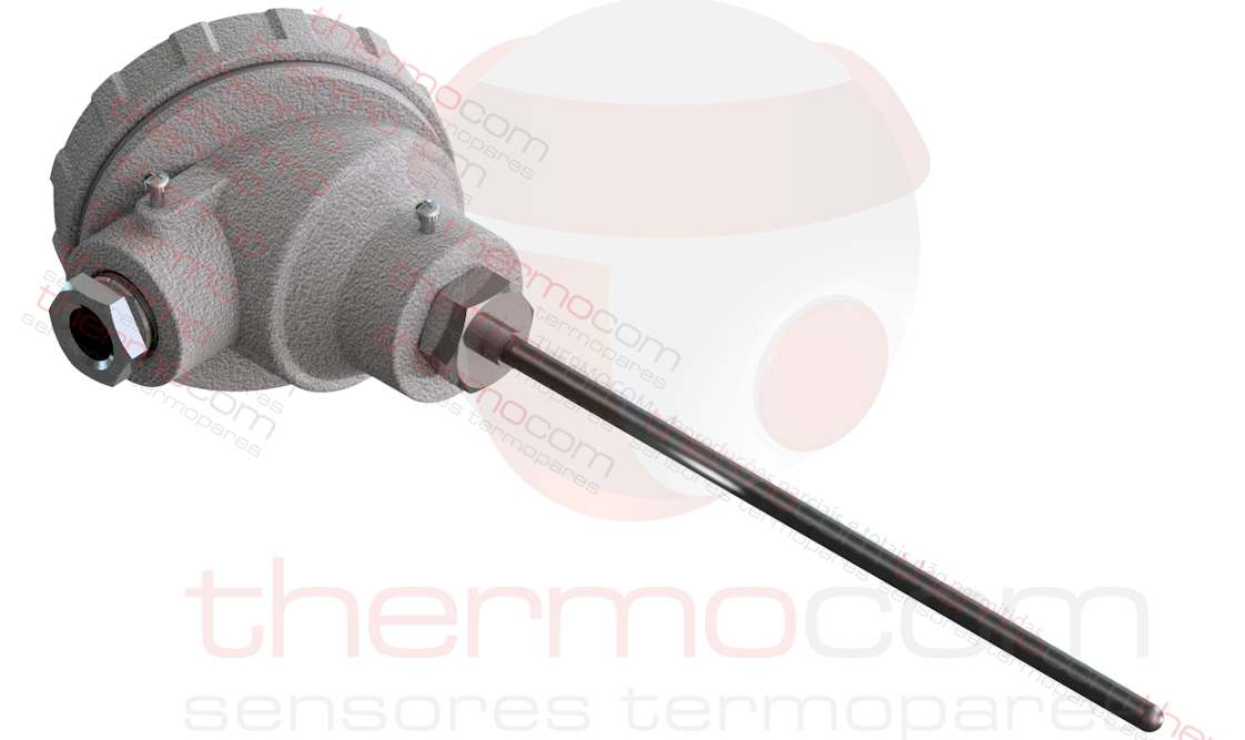 Termorresistência com Cabeçote, Bainha e Conexão Móvel Opcional - THCOM TR40